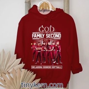 God First Family Second Then Oklahoma Softball Tshirt2B2 s7P8p