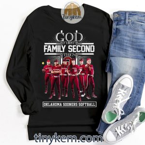 God First Family Second Then Oklahoma Softball Tshirt2B3 LuyVZ