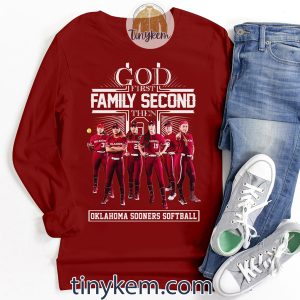 God First Family Second Then Oklahoma Softball Tshirt2B6 bXHSM