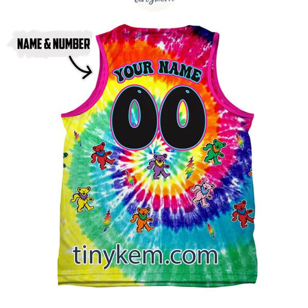 Grateful Dead Customized Basketball Suit Jersey With Tie-Dye Style