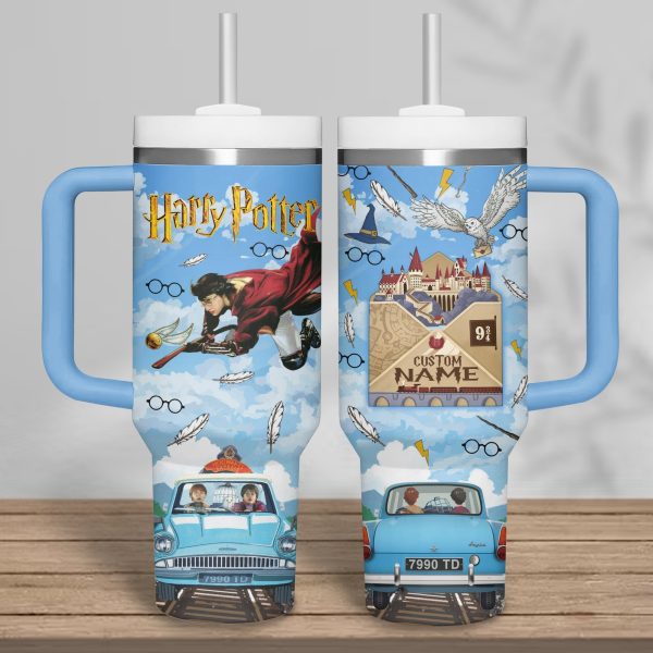 Harry Potter 40Oz Blue Tumbler With Handle