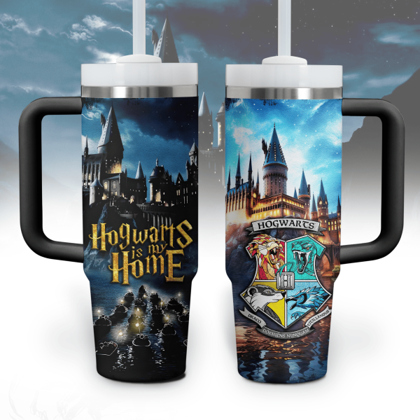 Harry Potter 40Oz Tumbler With Handle: Hogwarts is my Home