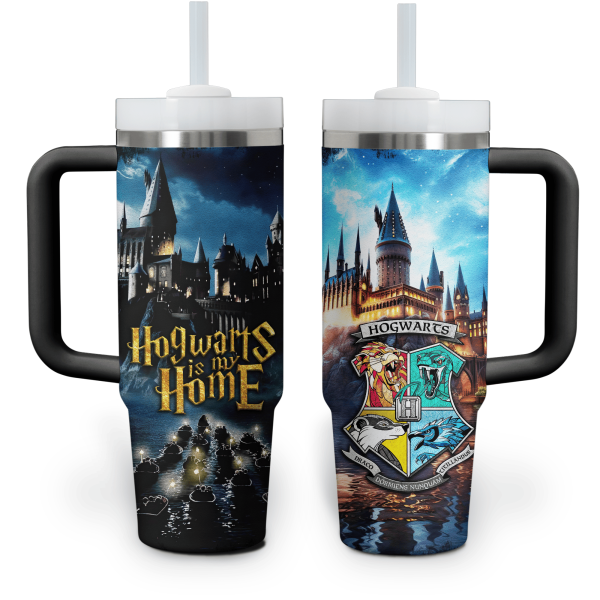 Harry Potter 40Oz Tumbler With Handle: Hogwarts is my Home