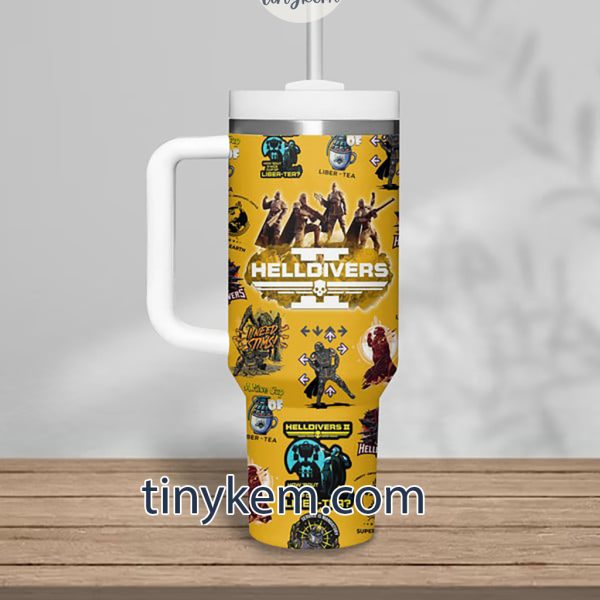 Helldivers 40Oz Tumbler With Handle: Liber Tea