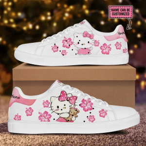 Hello Kitty Customized Leather Skate Shoes