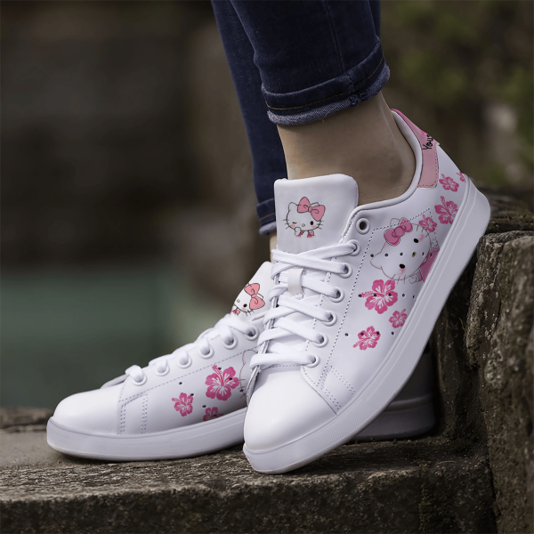 Hello Kitty Customized Leather Skate Shoes