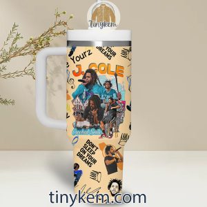 J.Cole 40Oz Tumbler With Handle: Crooked Smile