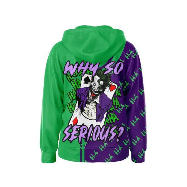 Joker in Batman Movie Zipper Hoodie: Why So Serious?