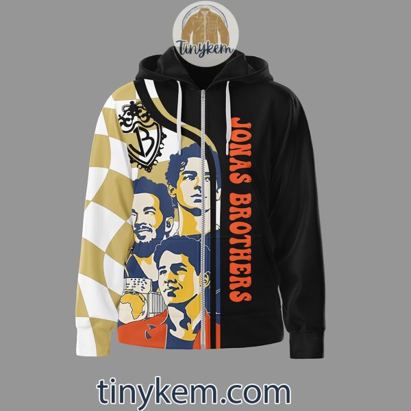 Jonas Brothers Zipper Hoodie With Retro Style