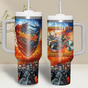 Judas Priest 40 Oz Tumbler: The nvincible Shield Tour 2024