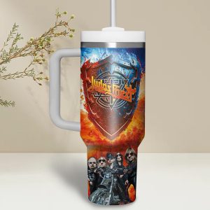 Judas Priest 40Oz Tumbler With Handle 2024 Tour2B2 pp9oJ