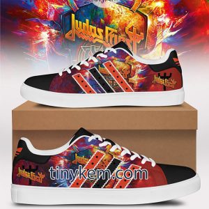 Judas Priest Customized Leather Skate Shoes: The invincible Shield Tour 2024
