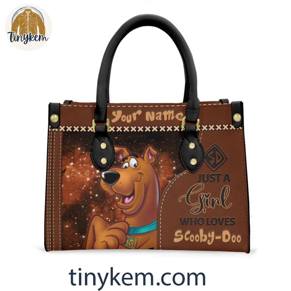 Just A Girl Who Love Scooby Doo Custom Leather Bag