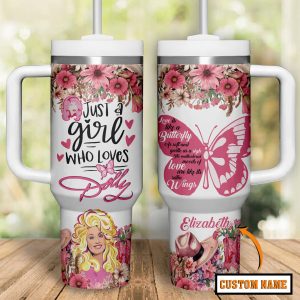 Dolly Parton 40Oz Pink Tumbler With Handle