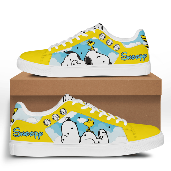 Lazy Snoopy Leather Skate Shoes