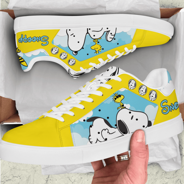 Lazy Snoopy Leather Skate Shoes