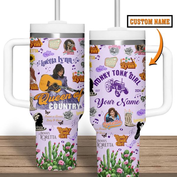 Loretta Lynn Customized 40Oz Purple Tumbler