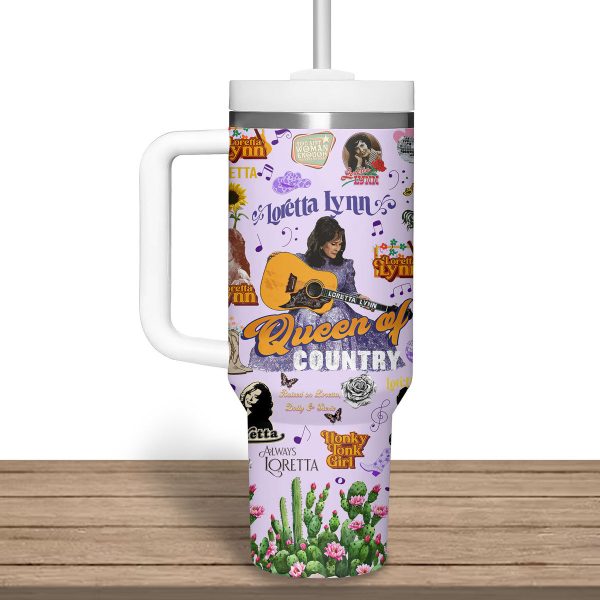 Loretta Lynn Customized 40Oz Purple Tumbler