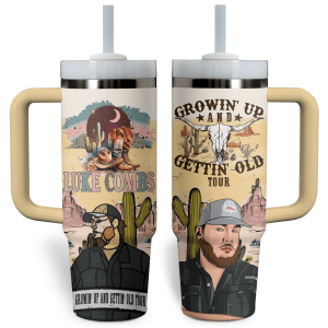 Luke Combs Customized 40Oz Tumbler: Western Cowboy Style