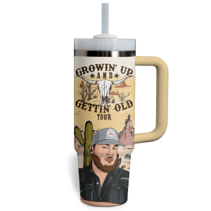 Luke Combs 40Oz Tumbler Growing Up and Getting Old Tour2B2 nv9KN
