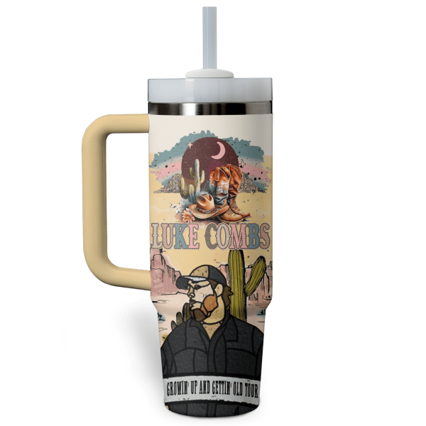 Luke Combs 40Oz Tumbler: Growing Up and Getting Old Tour