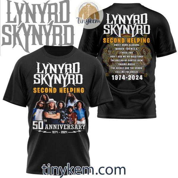 Lynyrd Skynyrd Second Helping Shirt: 50th Anniversary