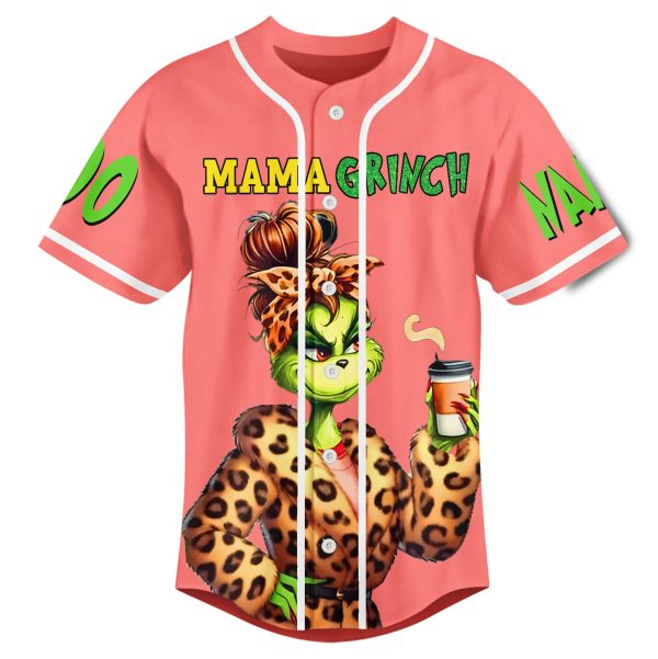 Mama Grinch Customized Baseball Jersey: Best Mom In The Galaxy