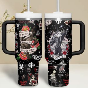 My Chemical Romance 40Oz Tumbler: Black/White