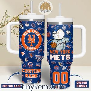 NY Mets 40Oz Tumbler: Custom Name and Number
