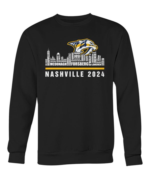 Nashville Predators Roster 2024 Shirt, Hoodie, Sweatshirt