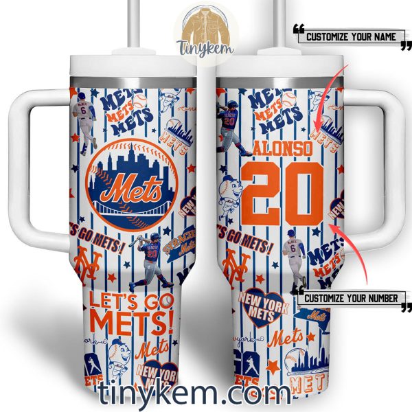 New York Mets Customized 40 Oz Tumbler: Team Icons Bundle