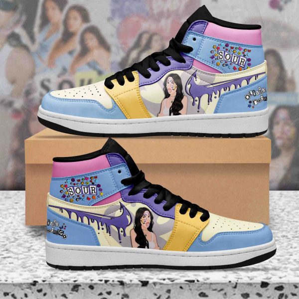 Olivia Rodrigo Sour Air Jordan 1 Purple Custom Shoes