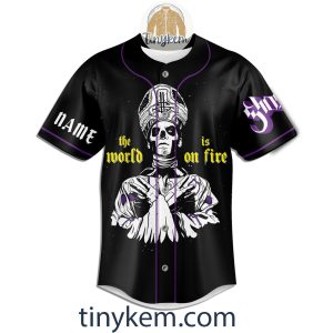 Personalized Ghost band Baseball Jersey The World Is On Fire2B2 K694a