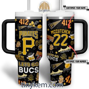 Pittsburgh Pirates Customized 40 Oz Tumbler: Lets Go Bucs