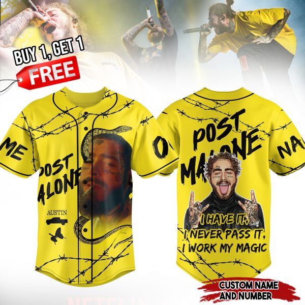 Post Malone 2024 Customized Baseball Jersey