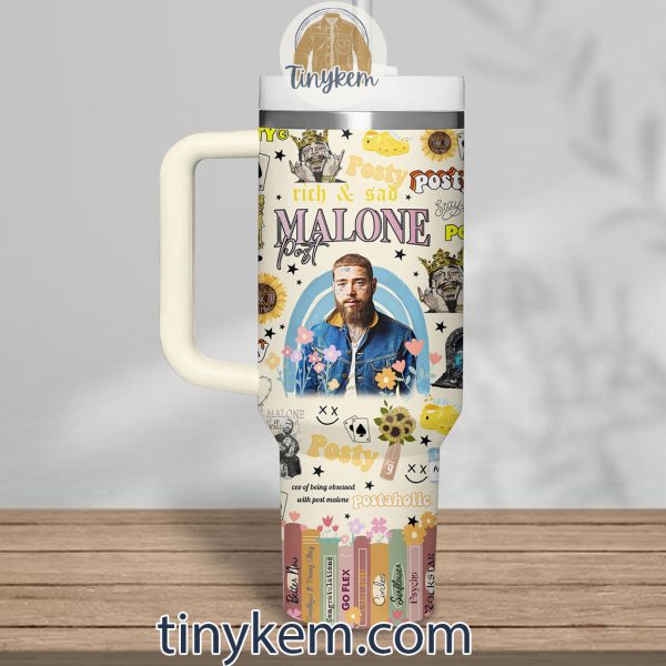 Post Malone 40 Oz Tumbler With Retro Style