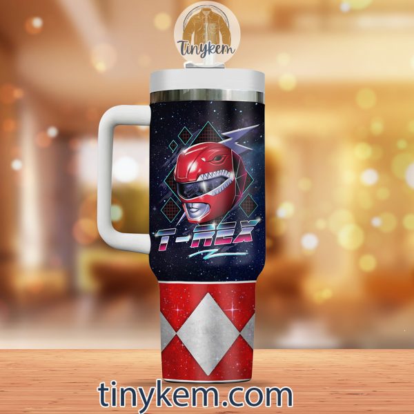 Power Rangers 40Oz Tumbler: T-rex, Dragon, Triceratops, Sabretooth