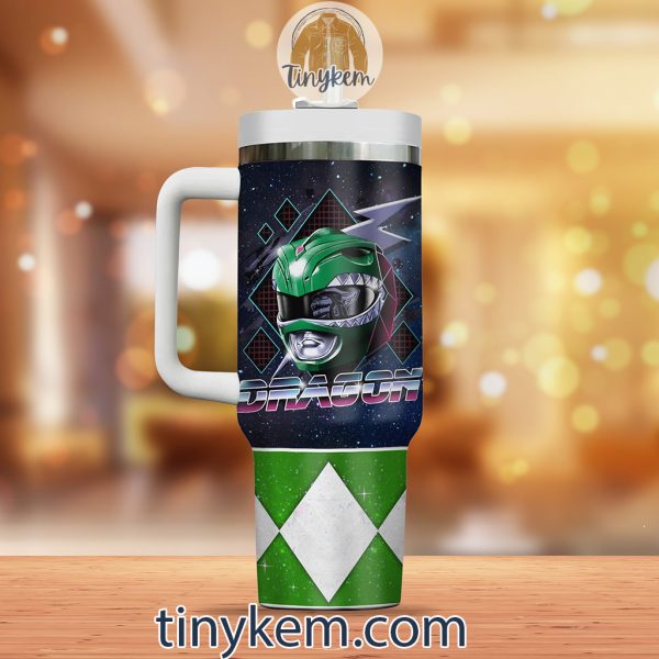 Power Rangers 40Oz Tumbler: T-rex, Dragon, Triceratops, Sabretooth