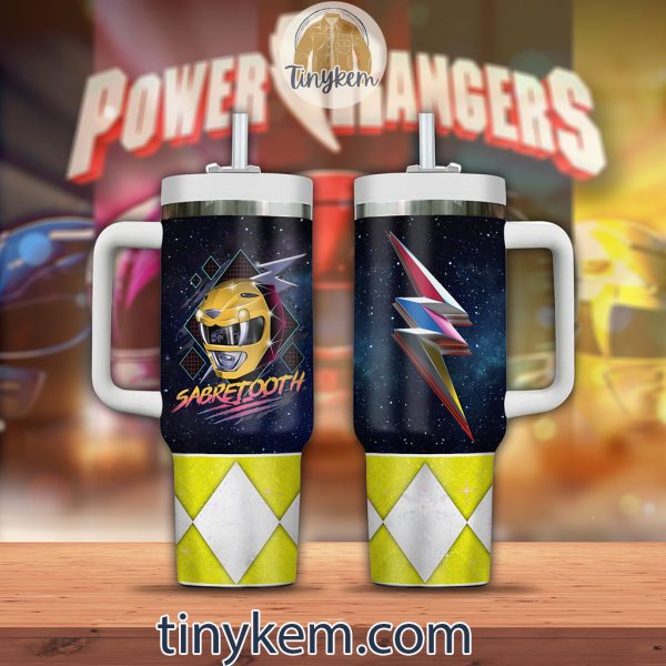 Power Rangers 40Oz Tumbler: T-rex, Dragon, Triceratops, Sabretooth