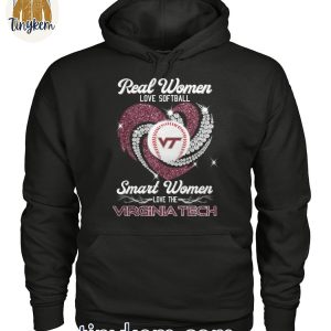 Real Women Love Softballs Smart Women Love Virginia Tech T-Shirt