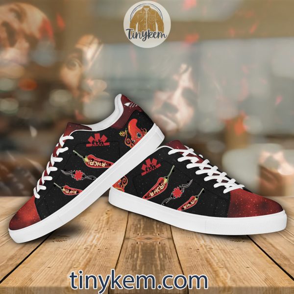 Red Hot Chili Peppers Leather Skate Low Top Shoes