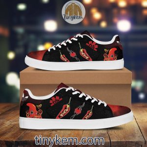 Red Hot Chili Peppers Leather Skate Low Top Shoes2B2 T9g6R