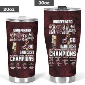 SC Gamecocks Undefeated Champions 2024 Tumbler 20oz and 30oz2B2 nUAy3
