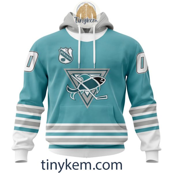 San Jose Sharks Customized Hoodie, Tshirt, Sweatshirt With Heritage Design