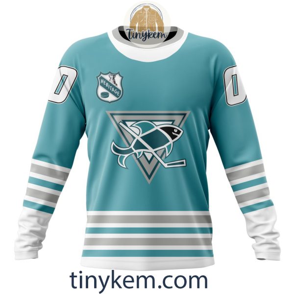 San Jose Sharks Customized Hoodie, Tshirt, Sweatshirt With Heritage Design