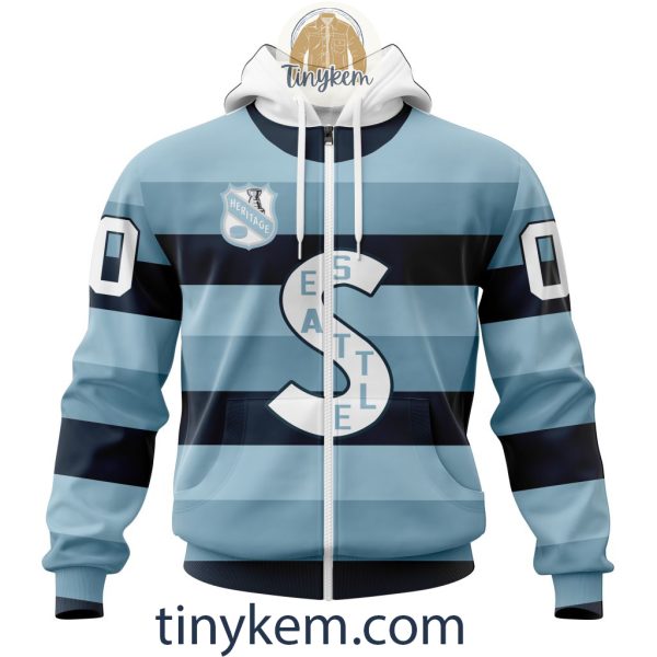 Seattle Kraken Customized Hoodie, Tshirt, Sweatshirt With Heritage Design