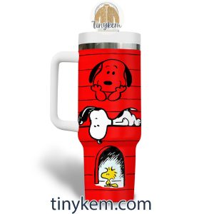 Snoopy and Friends Customized 40Oz Red Tumbler2B3 1OC70