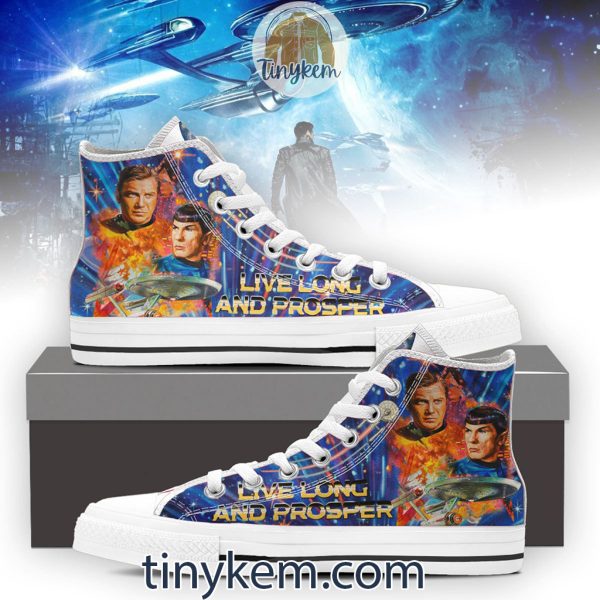 Star Trek Canvas High Top Shoes: Live Long and Prosper