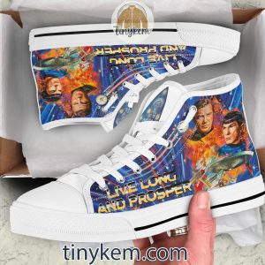 Star Trek Canvas High Top Shoes Live Long and Prosper2B3 bksdj