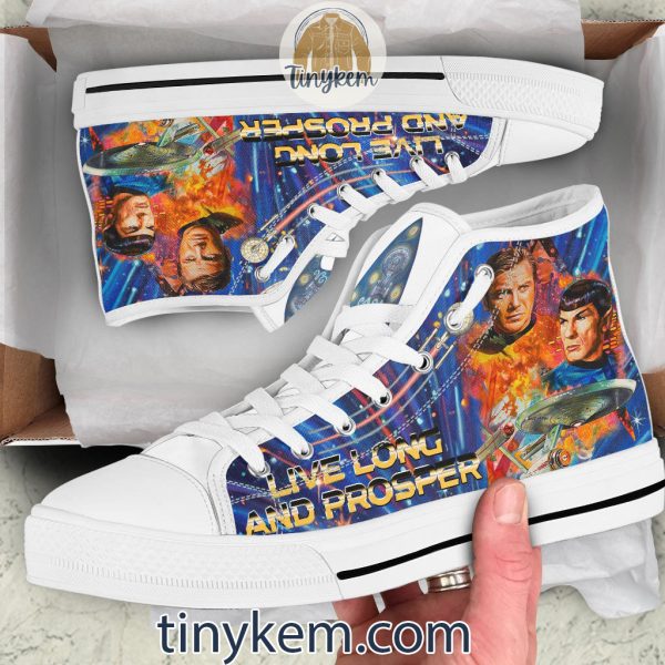 Star Trek Canvas High Top Shoes: Live Long and Prosper